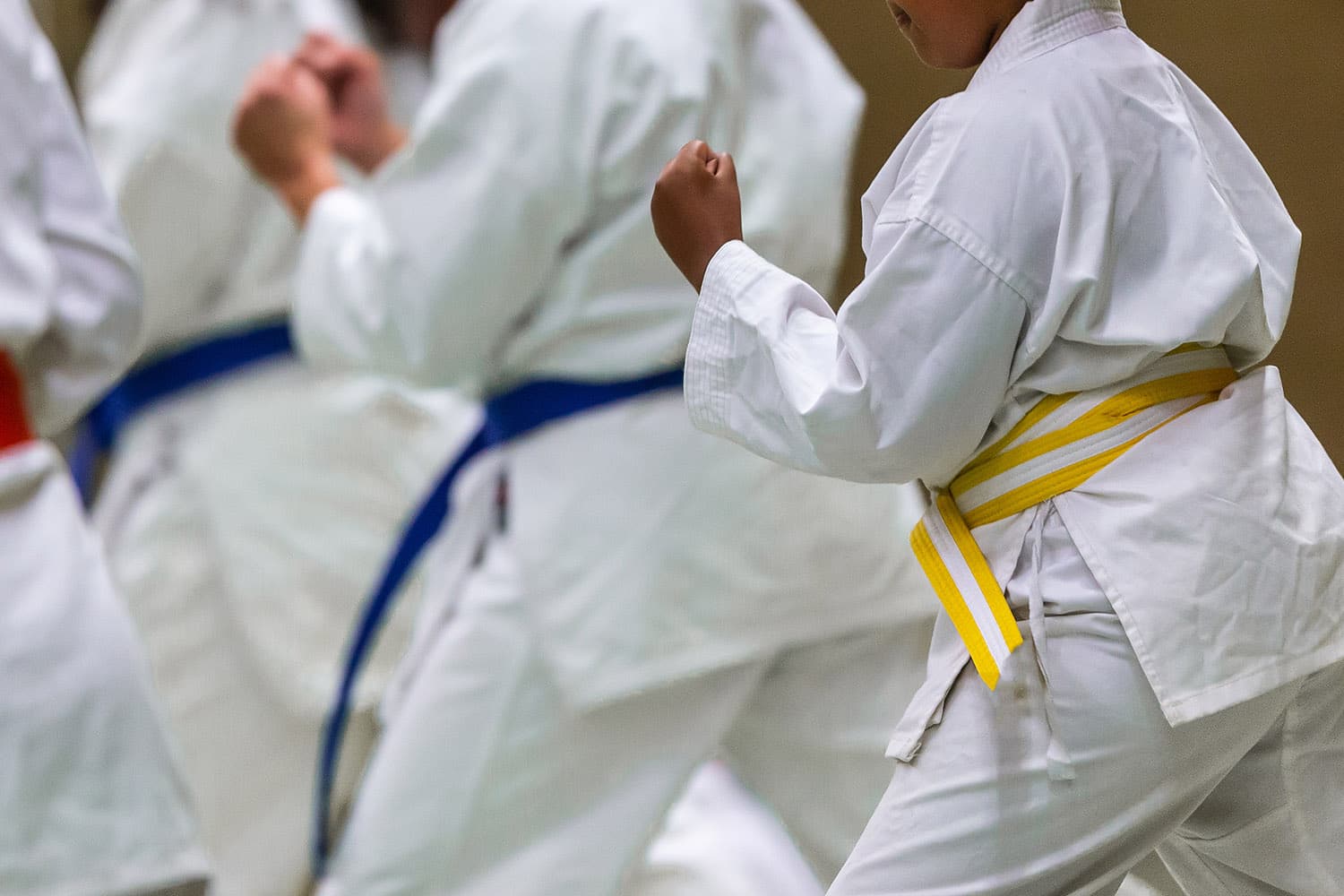 Kids learning grappling, submissions, and martial arts skills in a safe training class.