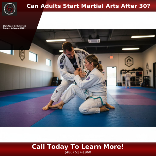 Adult beginner practicing Brazilian Jiu-Jitsu at Arizona Combat Sports in Tempe AZ